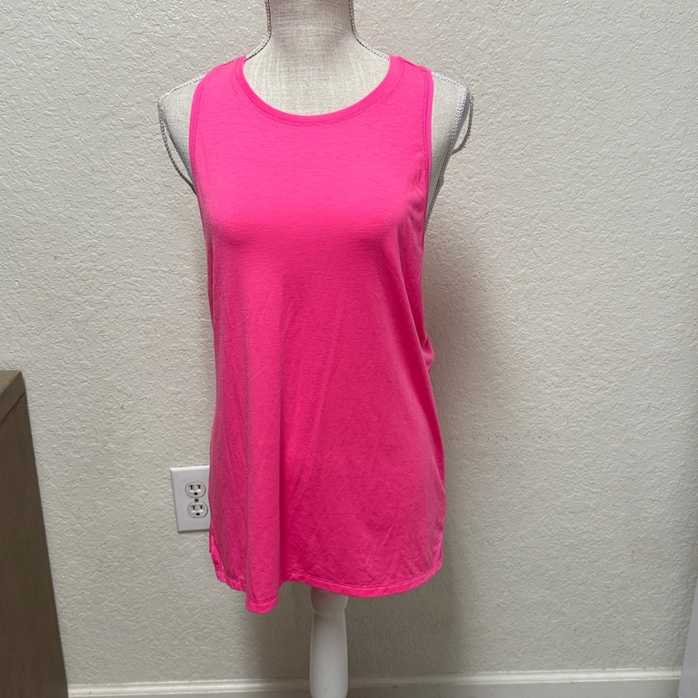 ATHLETA Prism Pink Essence Mesh Tank Top Size Medium